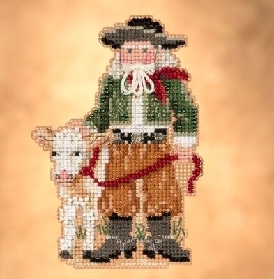 Pampas Santa (2019) - Beaded Cross Stitch Kit