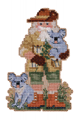 Koala Santa - 2023 - Beaded Cross Stitch Kit