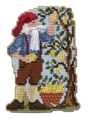 Lemon Grove Santa 2024 - Christmas Ornament Cross Stitch Kit