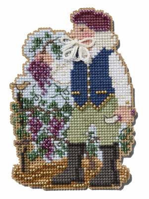 Vineyard Santa 2024 - Christmas Ornament Cross Stitch Kit