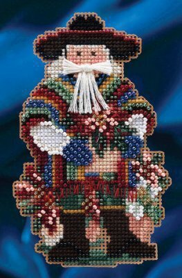 Feliz Navidad Santa(2014)  - Beaded Cross Stitch Kit