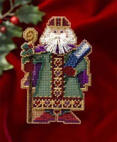 Saxony Santa - Medieval Santas - Beaded Cross Stitch Kit