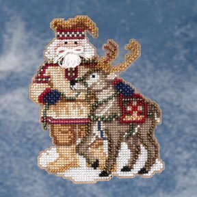 Lapland Santa - Arctic Circle Santas (2009) Beaded Cross Sti