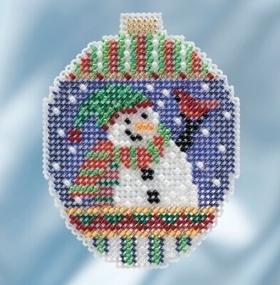 Snowman Greetings - Beaded Cross Stitch Kit