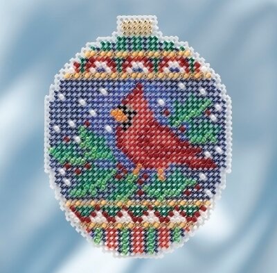 Crimson Cardinal - Beaded Cross Stitch Kit