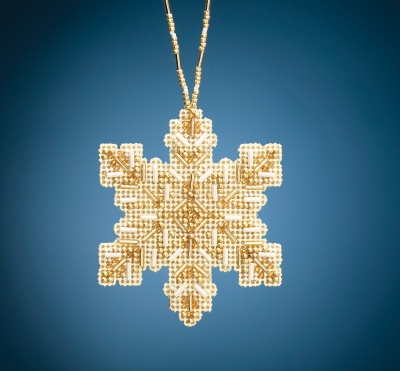 Golden Snowflake - Beaded Cross Stitch Kit