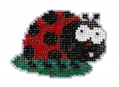 Ladybug - Beaded Cross Stitch Kit