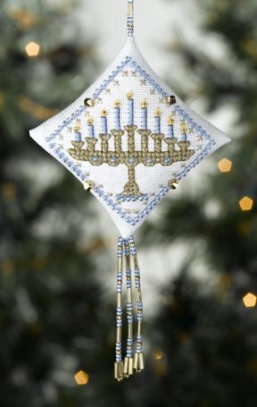 Menorah - Beaded Cross Stitch Kit