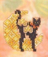 Moon Kitty - Beaded Cross Stitch Kit