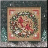 Cardinal Wreath - Beaded Cross Stitch Kit