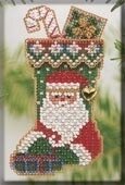 St. Nick Stocking - Beaded Cross Stitch Kit