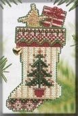 Evergreen Stocking - Beaded Cross Stitch Kit