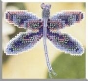 Sapphire Dragonfly - Beaded Cross Stitch Kit