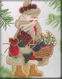 Mt Rainier Santa (2009) - Beaded Cross Stitch Kit