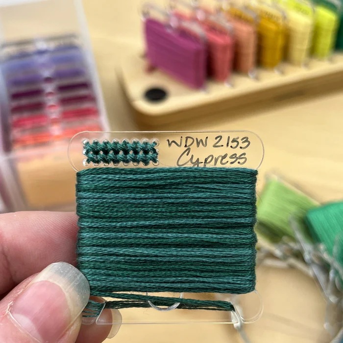 Floss "Swatch" Bobbins - Set of 7, zoomed in. Select this picture to zoom back out.