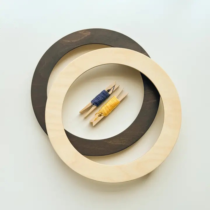 Modern Embroidery Hoop Frame For 8" Circle Hoop Black, different perspective #1, zoomed in. Select this picture to zoom back out.