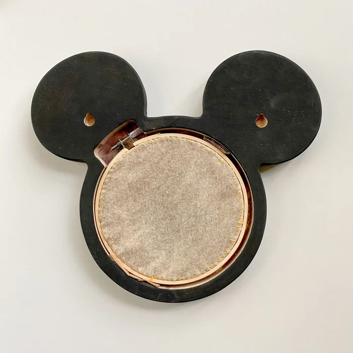 Mouse Ears Embroidery Frame - for 5.25" Hoops Unfinished, different perspective #1, zoomed in. Select this picture to zoom back out.