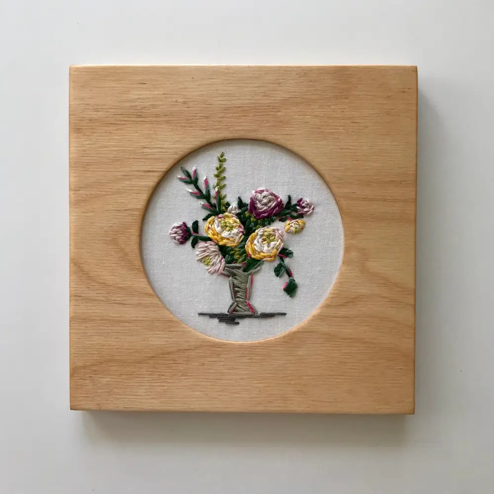 Modern Embroidery Square Hoop Frame For 4" Hoop Black, different perspective #3, zoomed in. Select this picture to zoom back out.