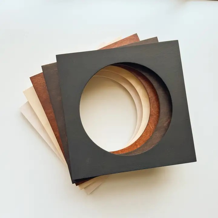 Modern Embroidery Hoop Frame For 8" Square Hoop Black, zoomed in. Select this picture to zoom back out.