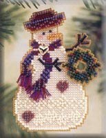 Wreath Snow Charmer - Beaded Cross Stitch Kit