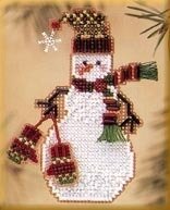 Mitten Snow Charmer - Beaded Cross Stitch Kit
