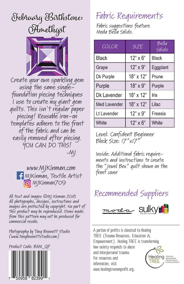 Birthstone Series February - Quilt Pattern