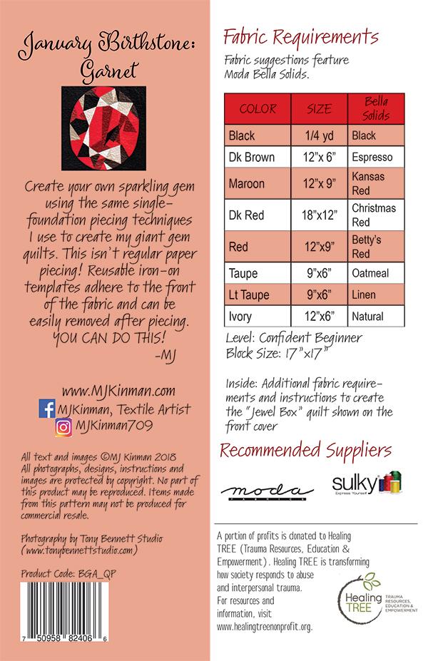 Birthstone Series January - Quilt Pattern