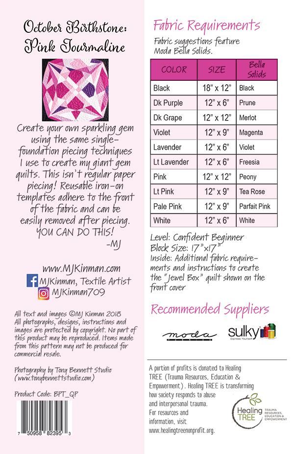 Birthstone Series October - Quilt Pattern