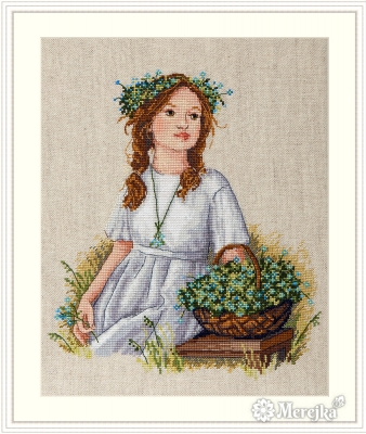 Forget-Me-Not - Cross Stitch Kit W/ Lucan Fabric 