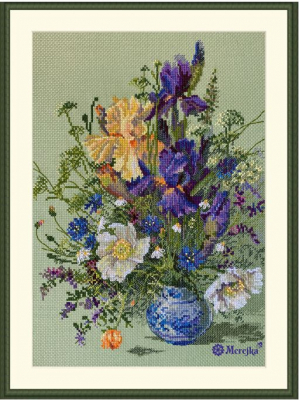 Irises and Wildflowers - Cross Stitch Kit