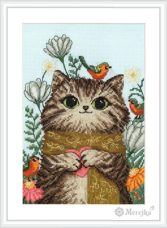 The Sweet One - Cross Stitch Kit, zoomed in. Select this picture to zoom back out.
