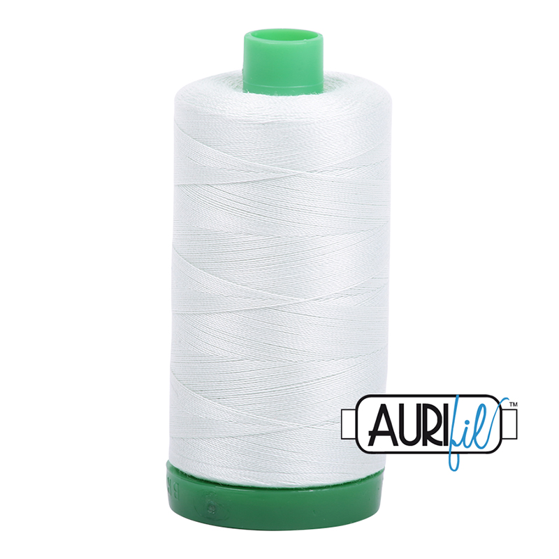 Aurifil 40wt Thread #2800 - 1094 yards, zoomed in. Select this picture to zoom back out.