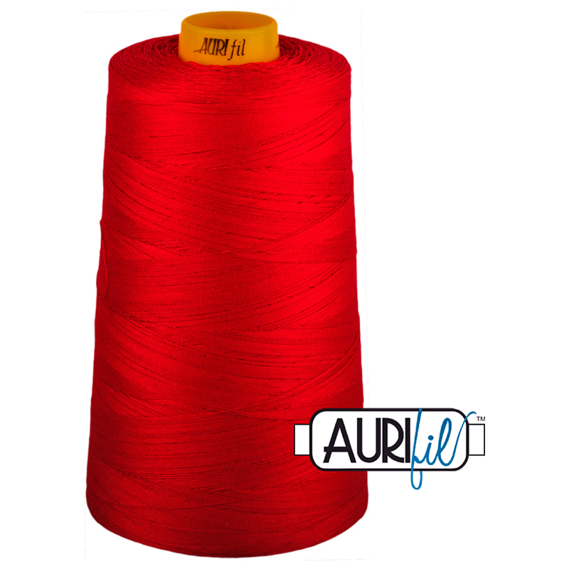Longarm Thread 40wt 3ply 3000m Red 2250, zoomed in. Select this picture to zoom back out.