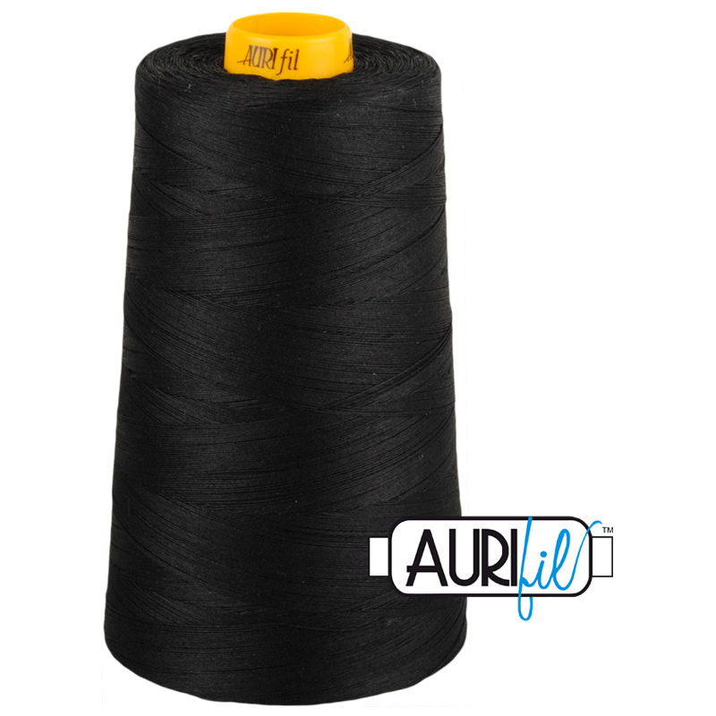 Longarm Thread 40wt 3ply 3000m Black 2692, zoomed in. Select this picture to zoom back out.