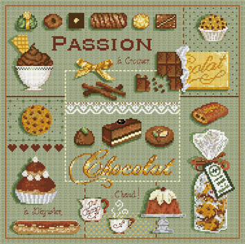 Passion Chocolat (Passion for Chocolate) - Cross Stitch