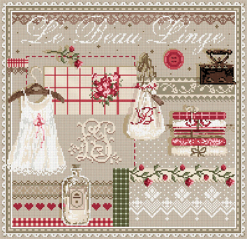 Le Beau Linge (The Beautiful Linen) - Cross Stitch Pattern