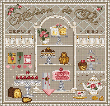 Maison de The (Tea House) - Cross Stitch Pattern