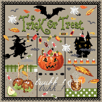 Trick or Treat - Halloween Cross Stitch Pattern