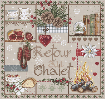Retour au Chalet (Back to the Cottage) Cross Stitch Pattern