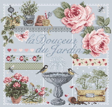 La Douceur du Jardin (Garden Sweetness) Cross Stitch Pattern