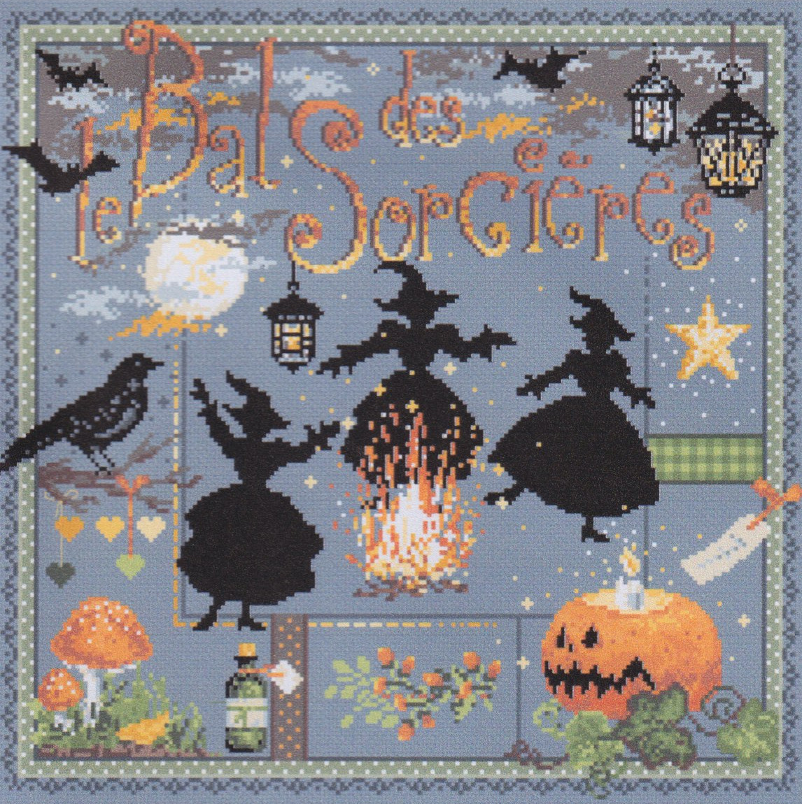 Le Bal Des Sorcieres (The Witches Ball) Halloween Pattern