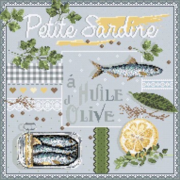 Petite Sardine (Little Sardine) - Cross Stitch Pattern