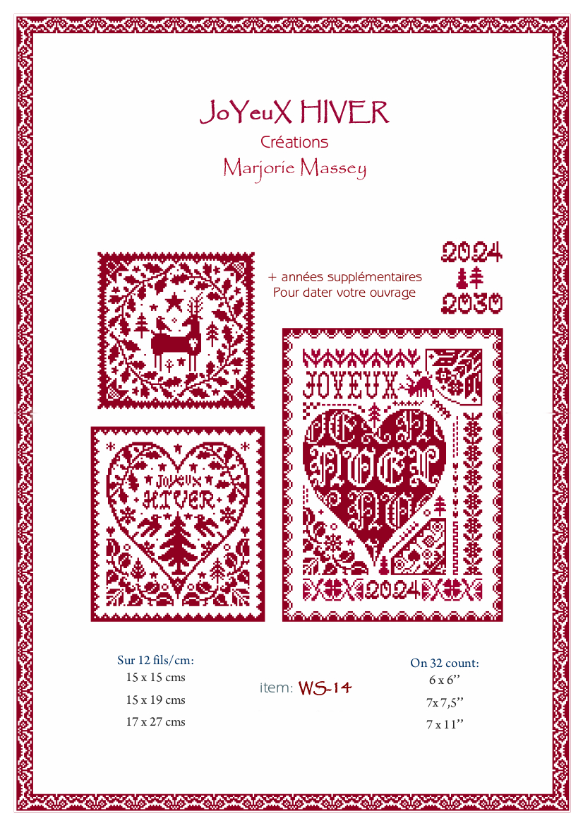 Joyeux Hiver - Cross Stitch Pattern