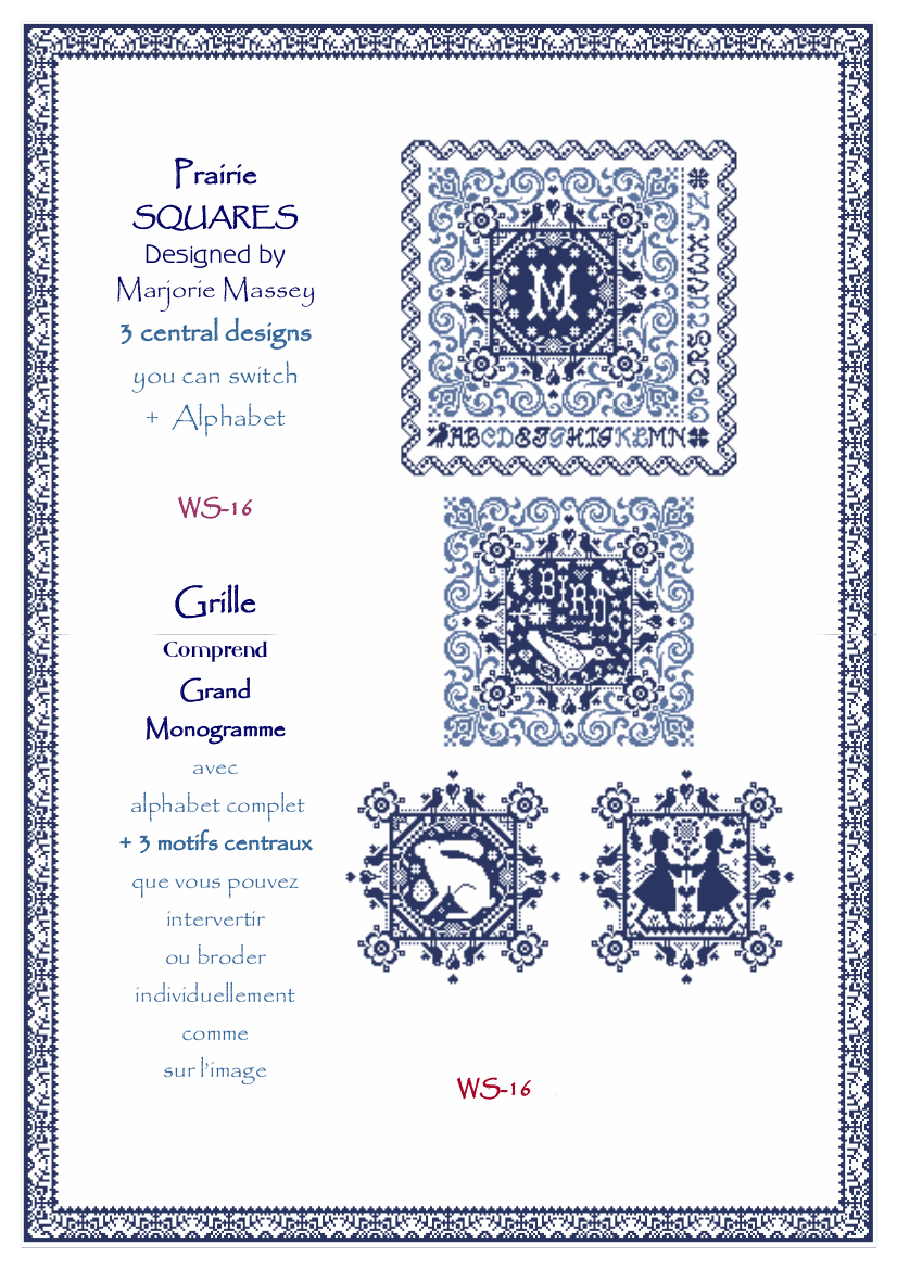Prairie Squares - Cross Stitch Pattern
