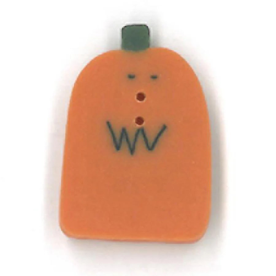 Small Squiggle Mouth Pumpkin - Button
