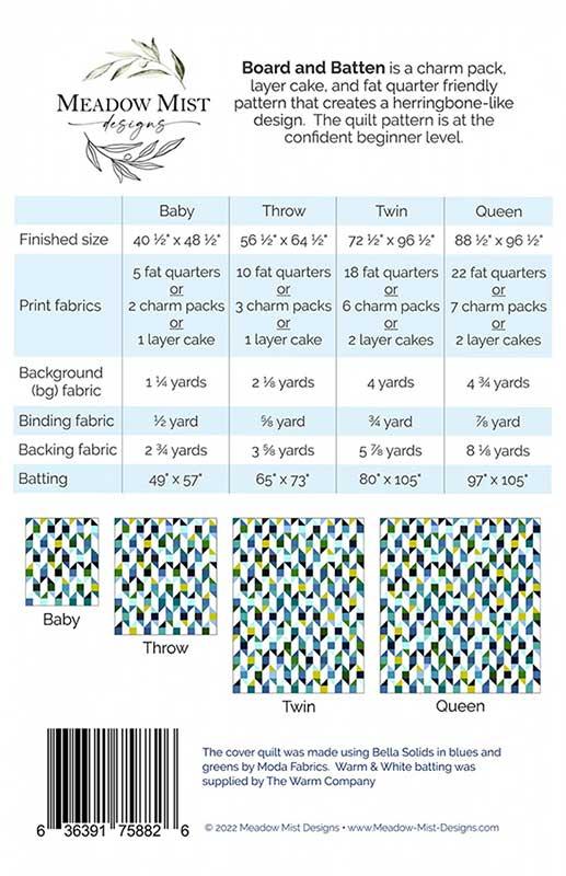Board and Batten - Quilt Pattern