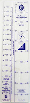 Log Cabin Quilting Ruler 3/4" & 1 1/2", zoomed in. Select this picture to zoom back out.