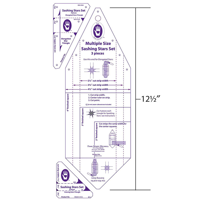 Sashing Stars Quilt Template Set