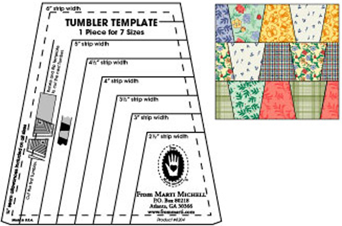 Tumbler One Patch Quilt Template