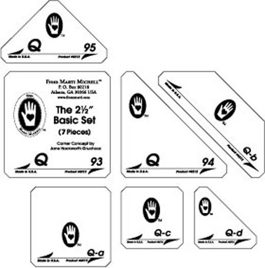 Basic 2.5" Quilt Template Set Q New